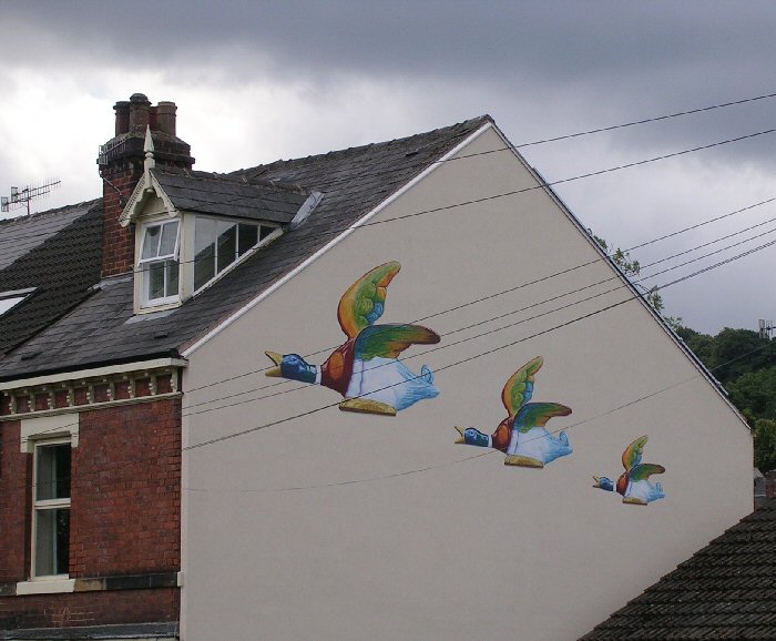 Artwork at Albert Road, Heeley, July 2012