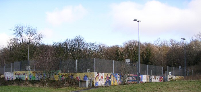 Artwork at former Blue Stone School