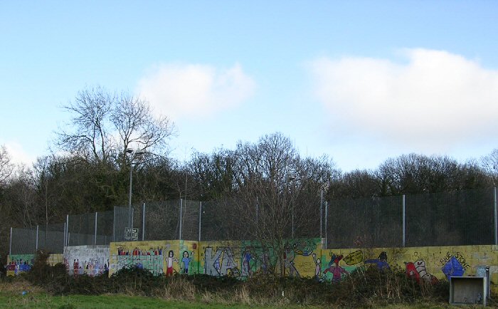 Artwork at former Blue Stone School