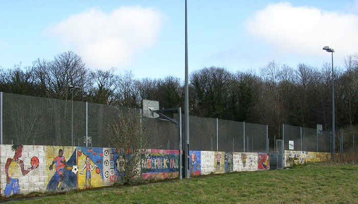 Artwork at former Blue Stone School