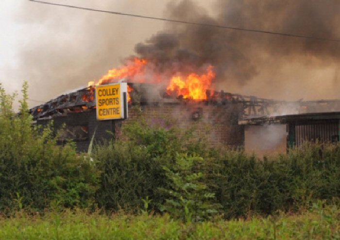 Fire at Colley Sports Club