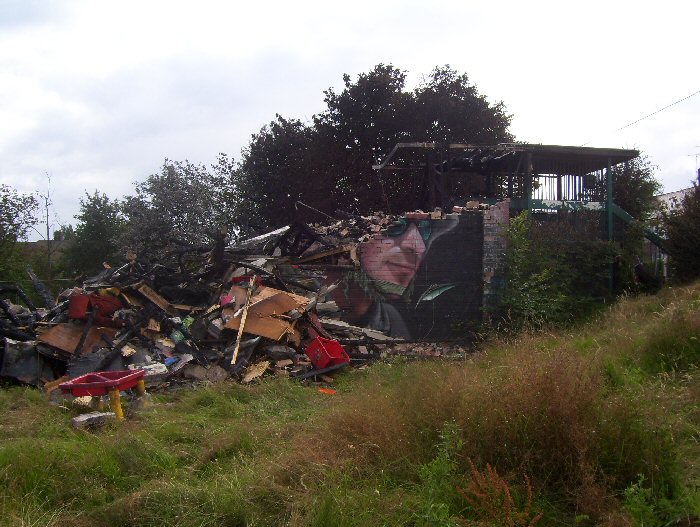 Demolition following the fire