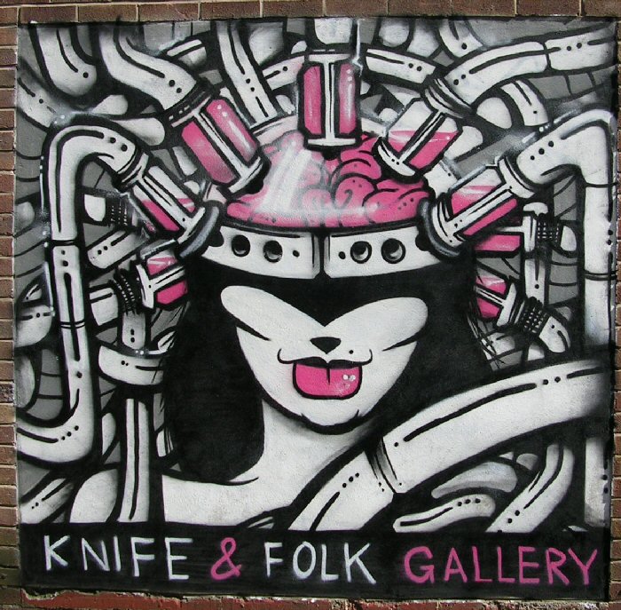 MilaK's artwork on Brown Lane, April 2013